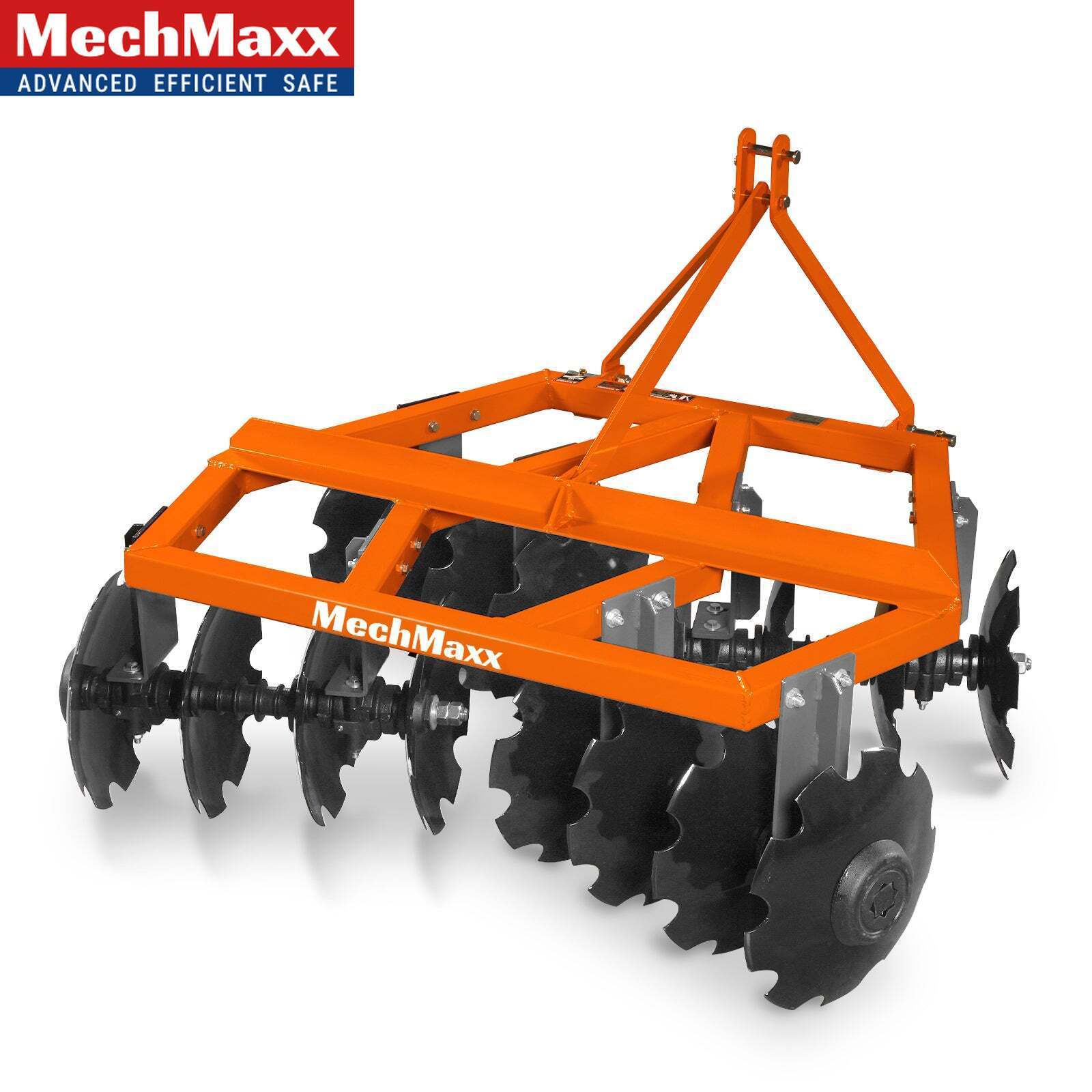 MechMaxx 3 Point Hitch 60" Notched Disc Harrow Plow Tractor Attachments, DH60