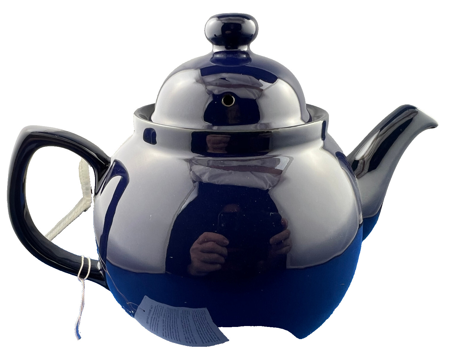 GENUINECOBALT BETTY, Red Clay, Rockingham Glaze, 6 Cup Tea Pot, MADE IN ENGLAND