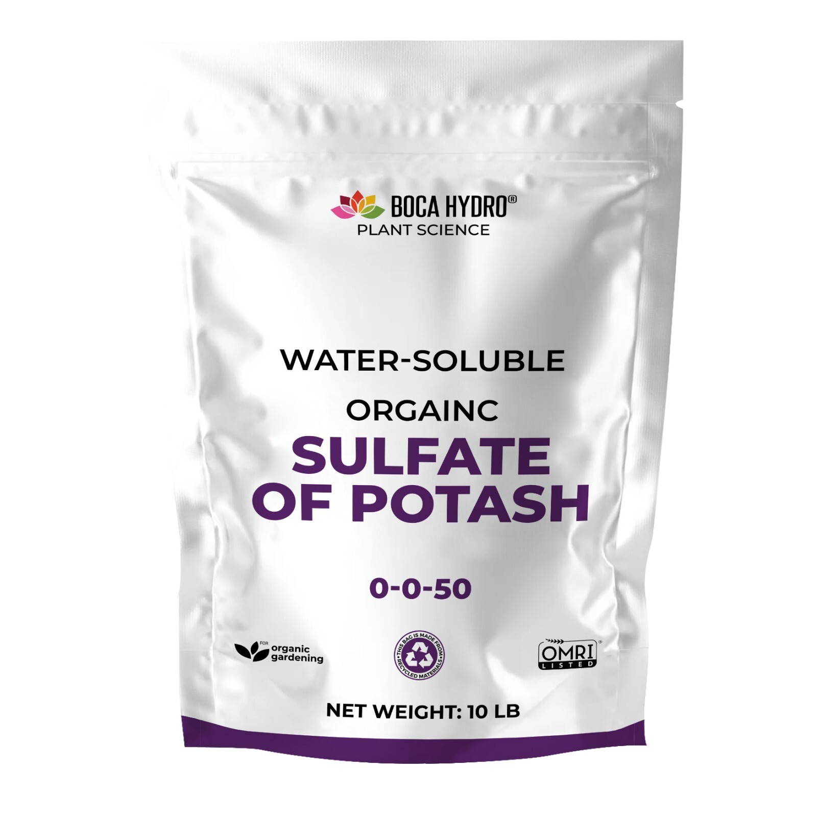 Boca Hydro Organic Sulfate of Potash Water Soluable Nutrient Fertilizer 0-0-50