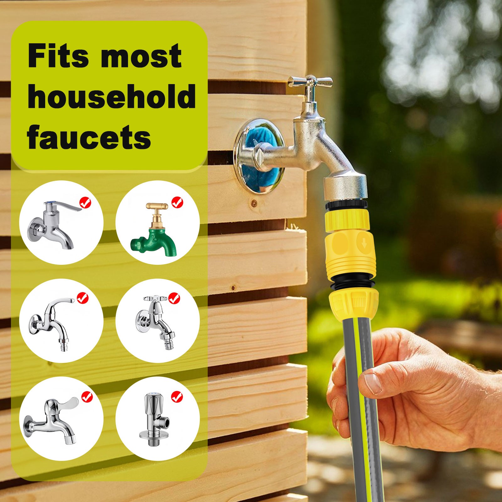 30/50/75/100/160FT Premium 1/2' Rubber Garden Hose Heavy Duty Water Hose Sprayer