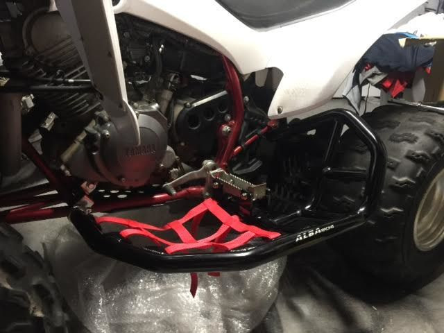 Yamaha Raptor 350 Nerf Bars with heel guards Alba Racing Sil blk 209 T8 SB