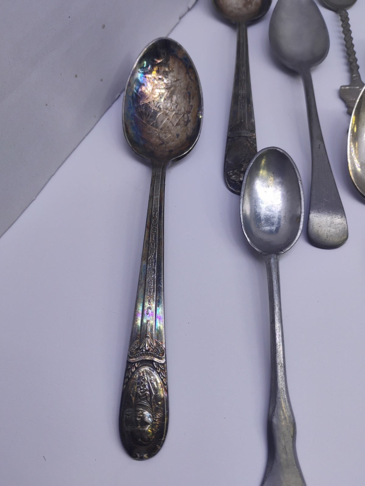 Vtg Figural Ornate Spoons Disney Italy Floral Pewter Silver Plate & More 25