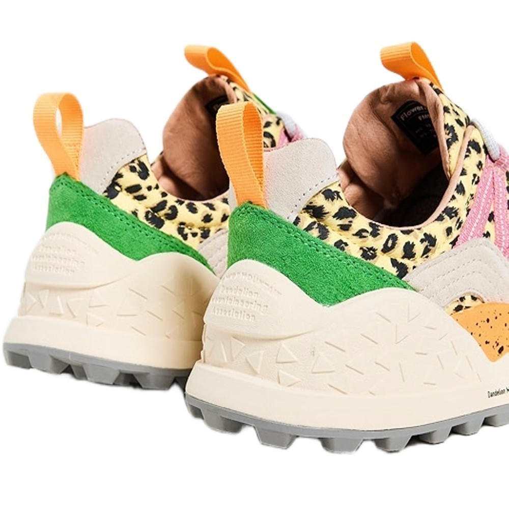 Flower Mountain Washi Women’s Sneakers – Suede Nylon Print Pink Multicolor Casua