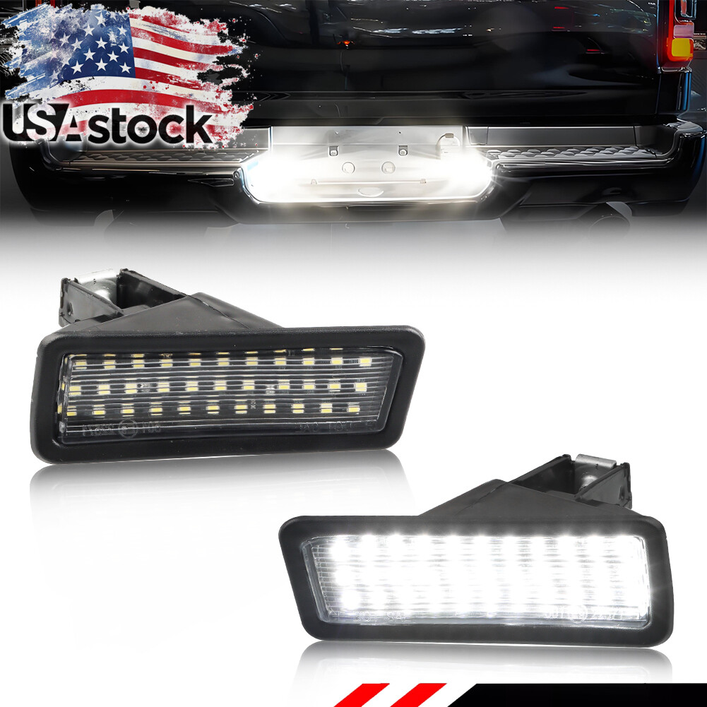 OE-Fit White 18-SMD Full LED License Plate Lights Kit For 19+ RAM 1500, 20+ 2500