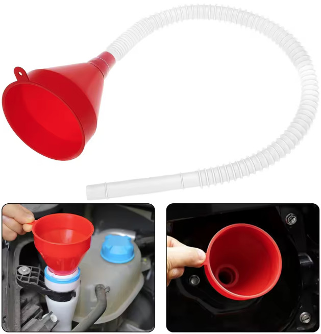 Universal Telescopic Car Oil Funnel with Hose Gasoline Fuel Filling Tool - NEW
