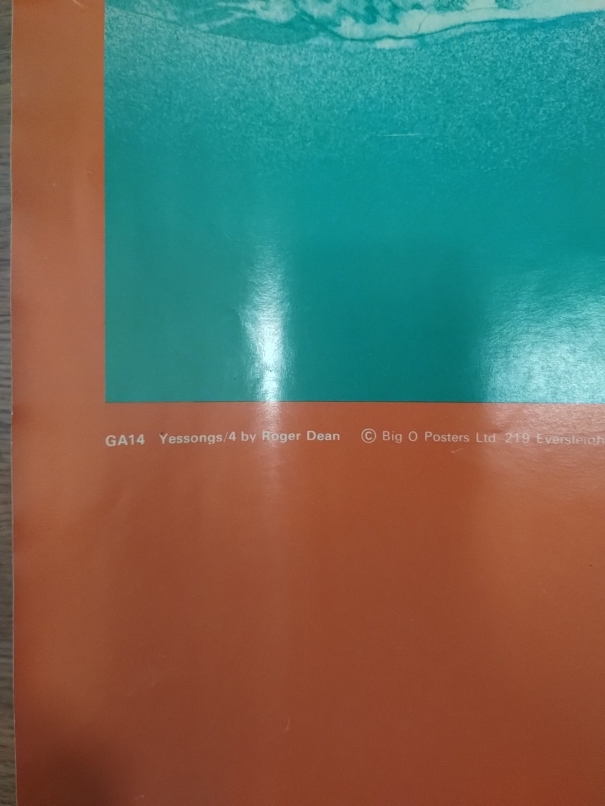 RARE 1973 Fish Yessongs 4 Roger Dean Cover Art Big-O Poster England Psychedelic