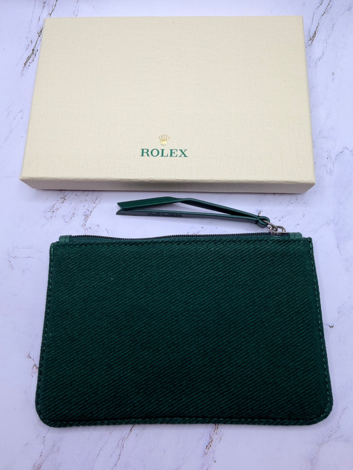 Rolex AD VIP Gift Emerald Green Zipper Watch Pouch Case Wallet