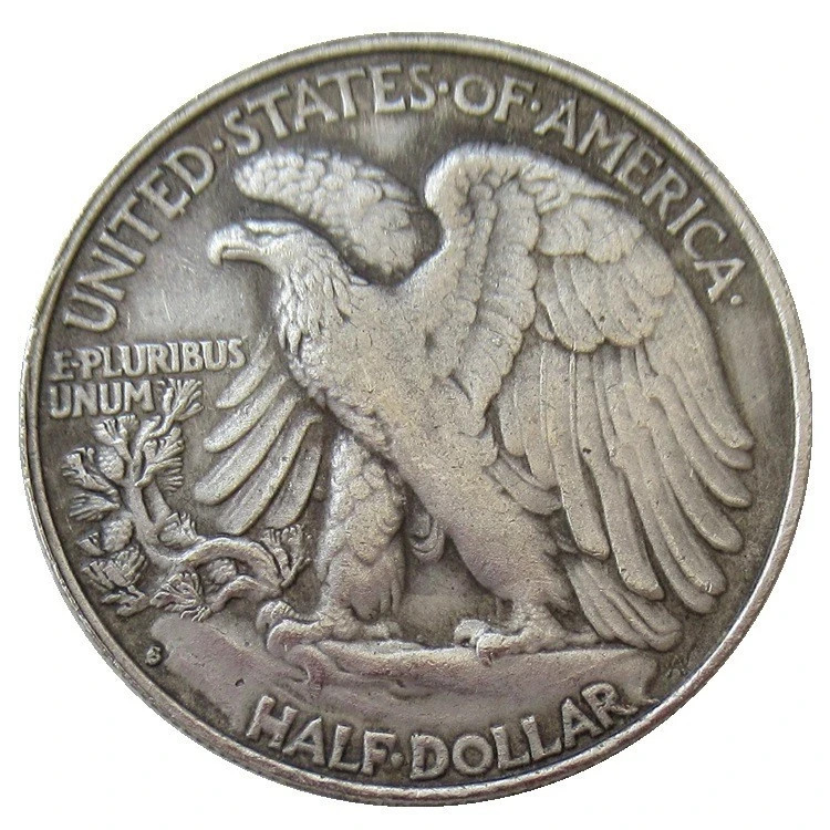 Bulk Lot of 4 1919-1929-S Half Dollar Walking Statue of Liberty Silver Coin