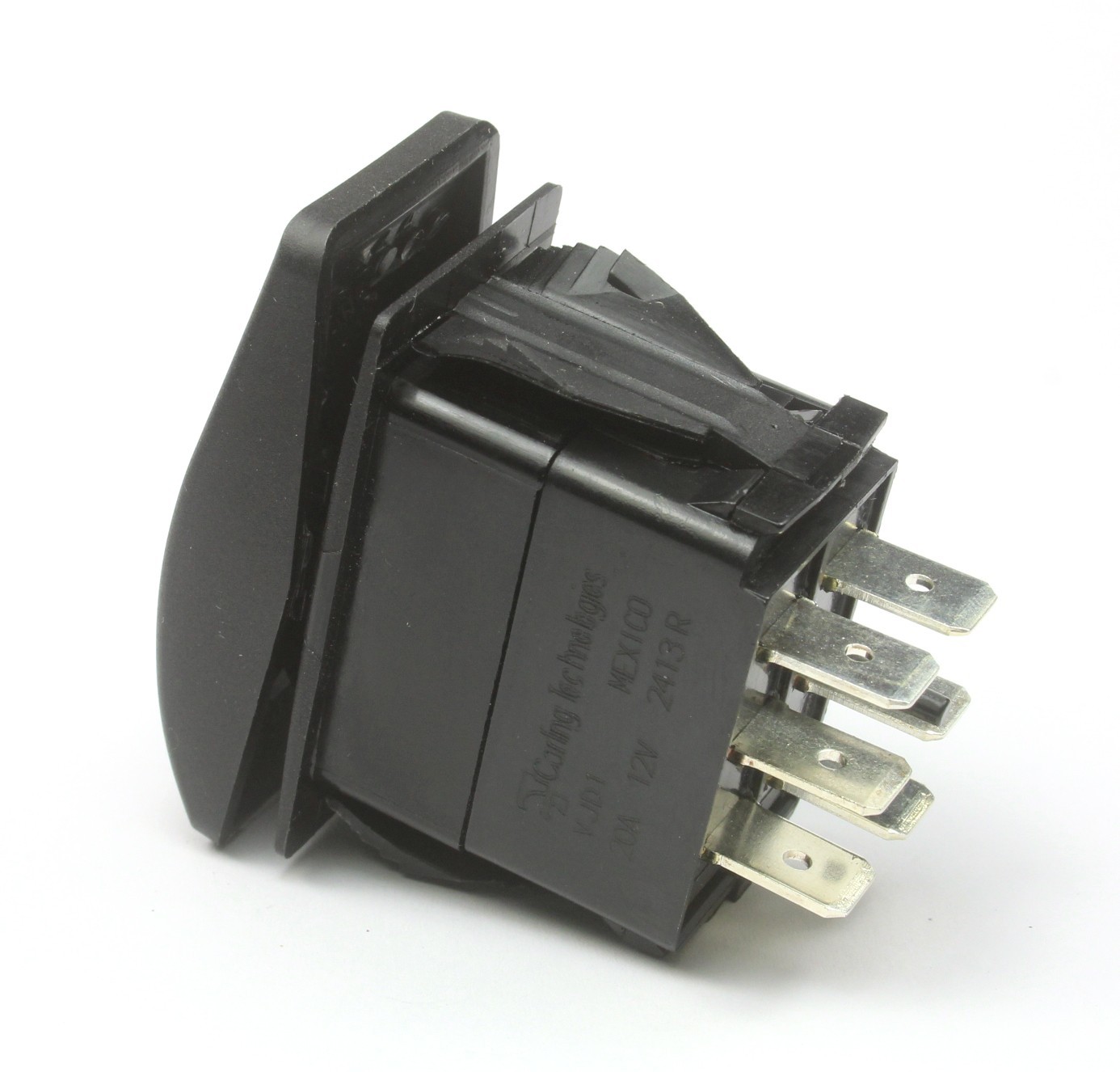 Carling Rocker Switch DPDT, 20A@12VDC, ON-OFF-ON Maintained, 6 Blades CSA UL VDE