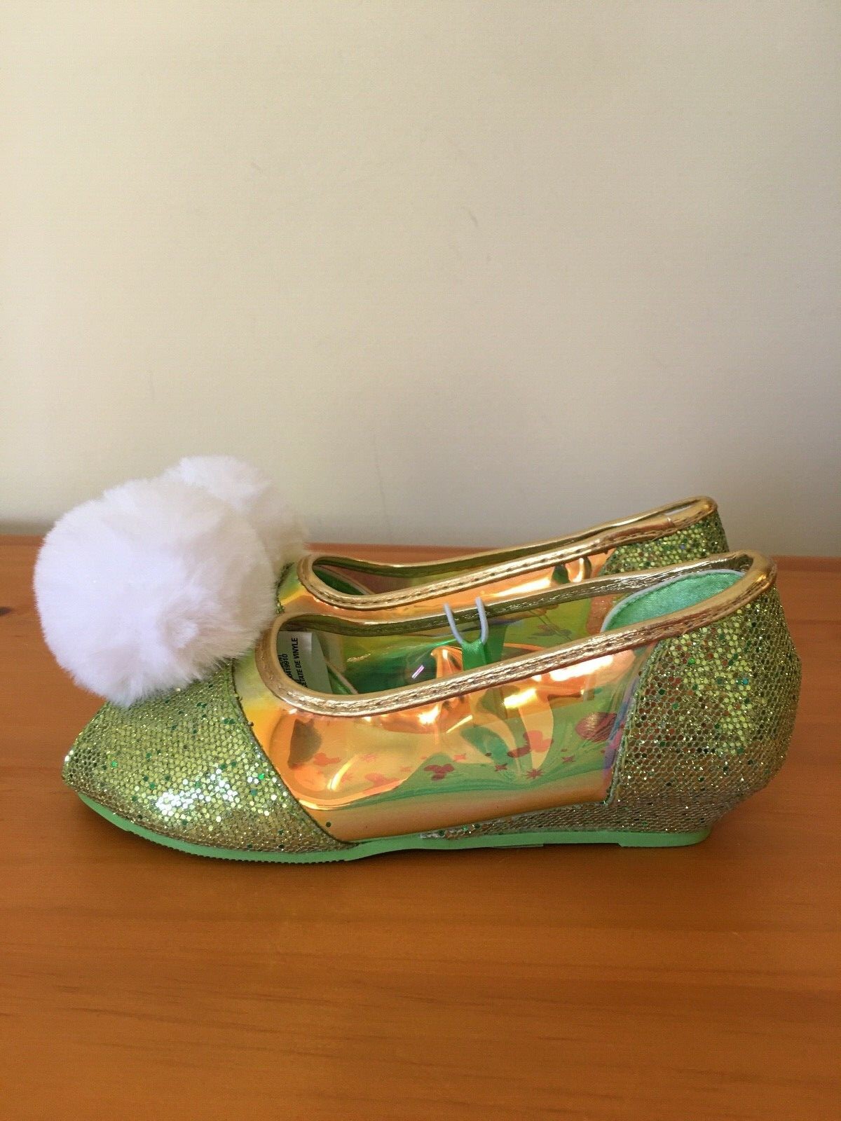 NWT Disney Store Tinker Bell Costume Shoes Princess Girls Peter Pan many sizes