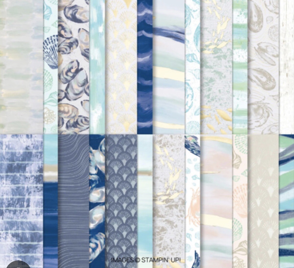 BY THE BAY Designer Series Paper DSP Stampin Up Nautical Ocean A23