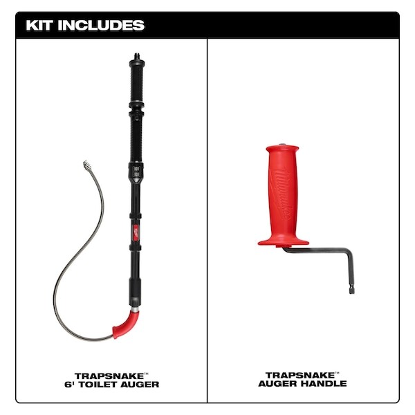 Milwaukee Tool 49-16-3576 Trapsnake 6 Ft. Toilet Auger