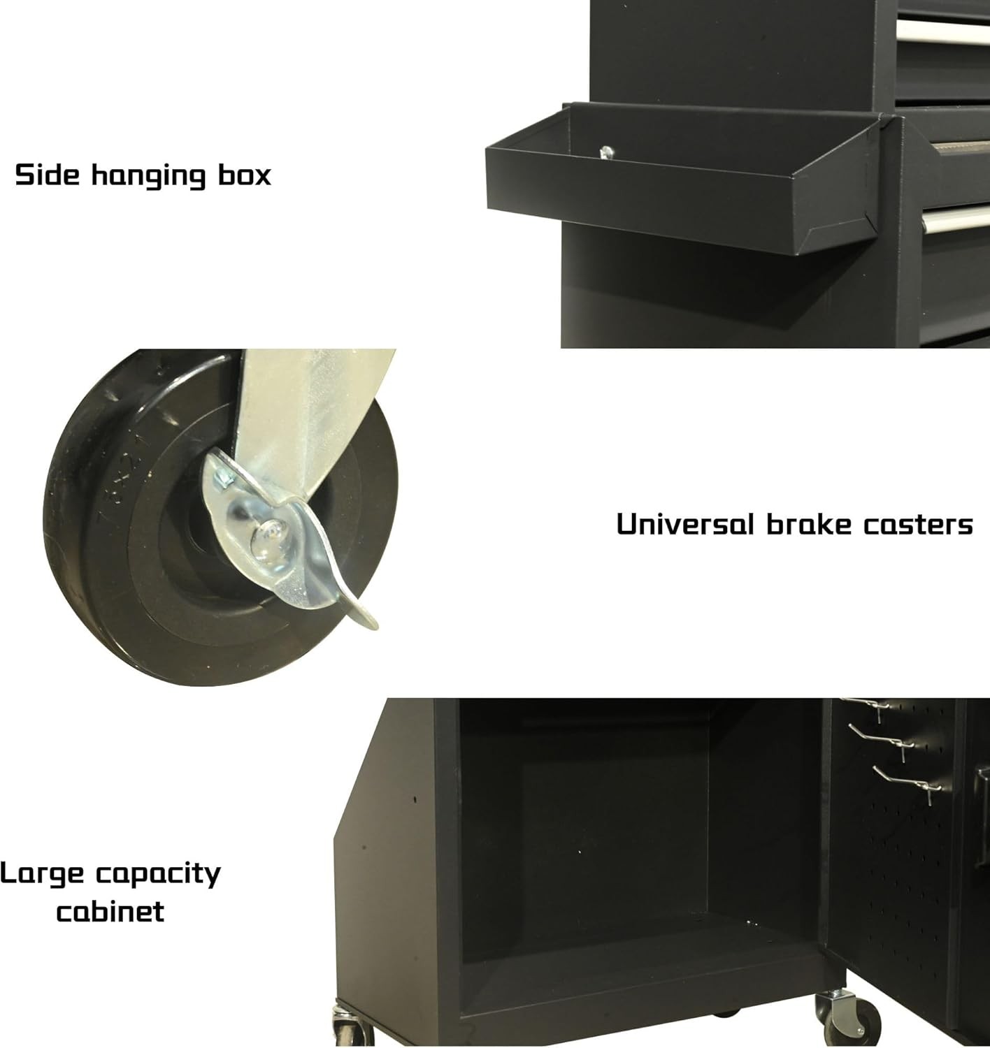 5/8 Drawers Rolling Tool Chest Tool Lock Storage Cabinet Boxes on Wheels Garage