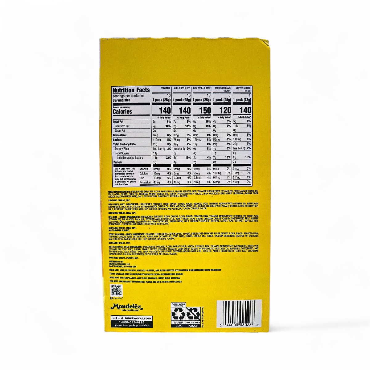 Nabisco Classic Mix Cookie & Cracker, Variety Pack 1oz Snack bags - 40 Pack