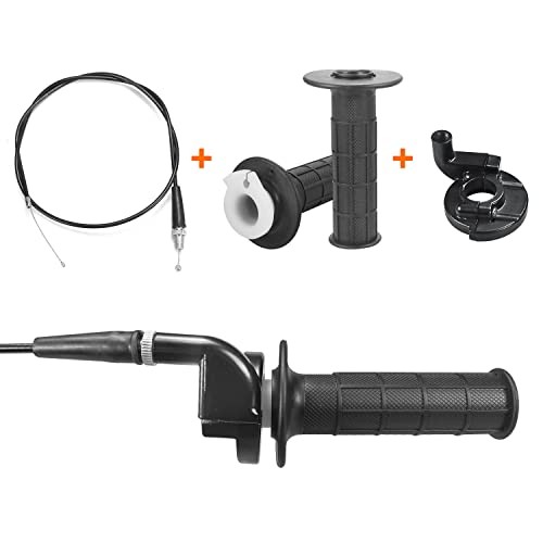PZ19 Carburetor Carb Air Filter Throttle Handle Grips Cable for 50cc 70cc Black