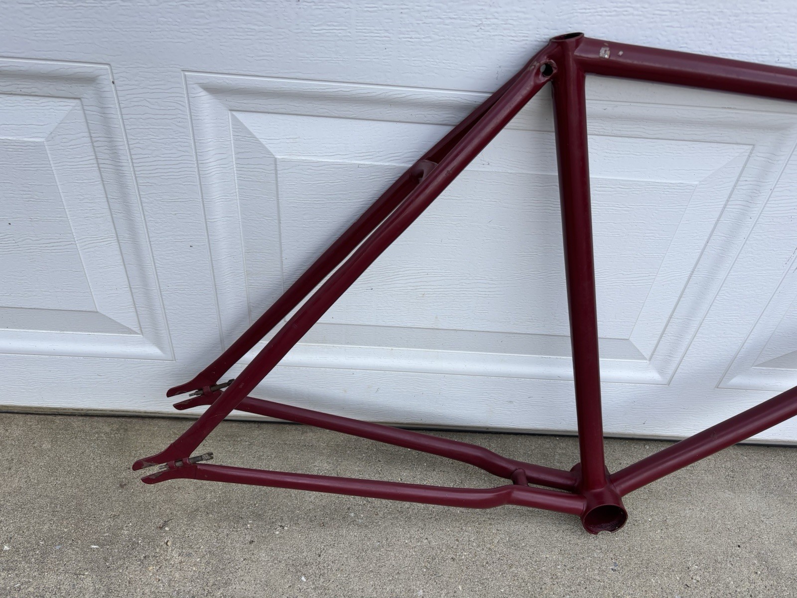 ANTIQUE 1900'S CIRCA ADLAKE 28" REPAINTED MOTORBIKE FRAME SET