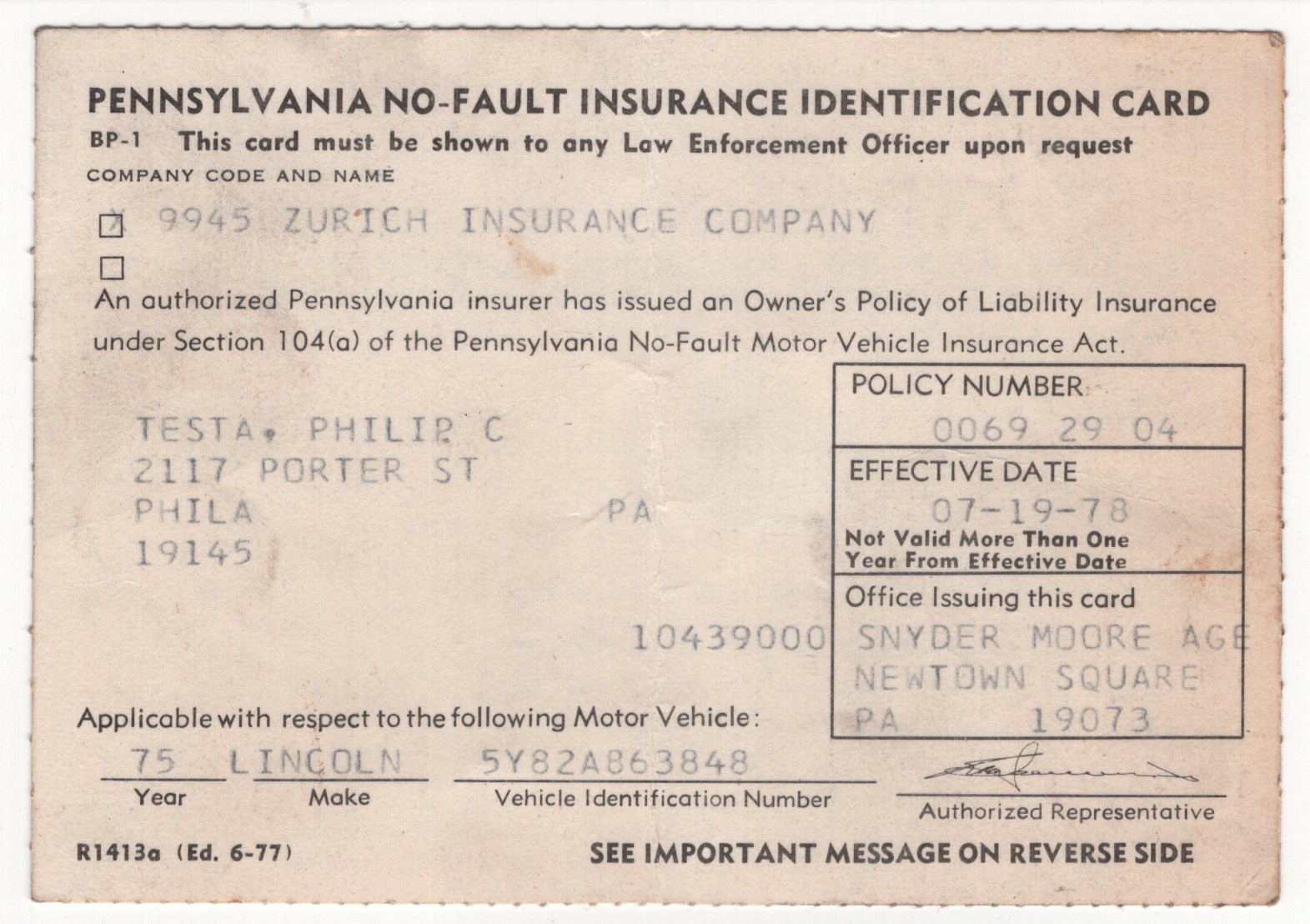 Philly Mob Collection - Angelo Bruno & Philip Testa - Photos, Documents, Etc.