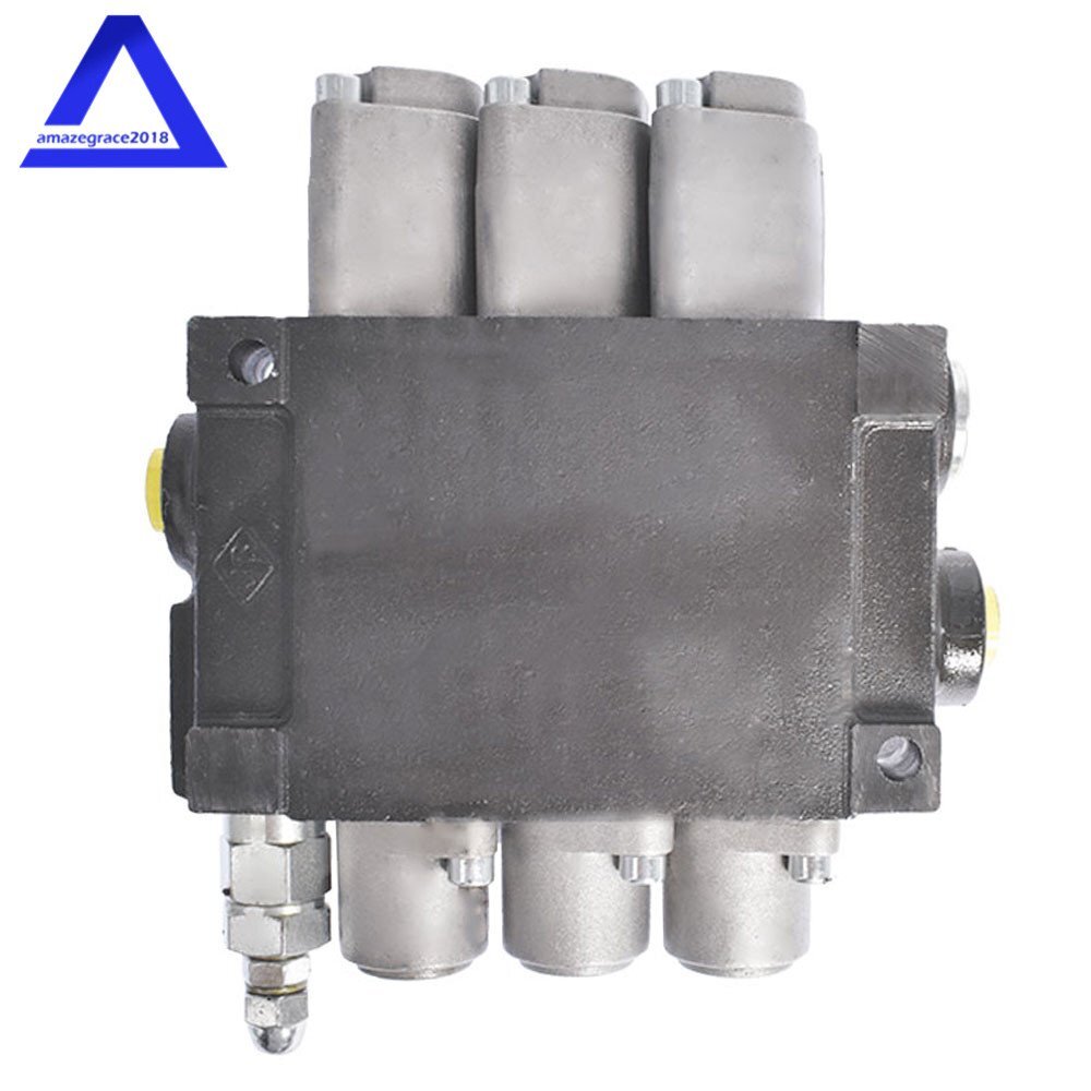 3 Spool Hydraulic Directional Control Valve 11GPM Double Acting Adjustable