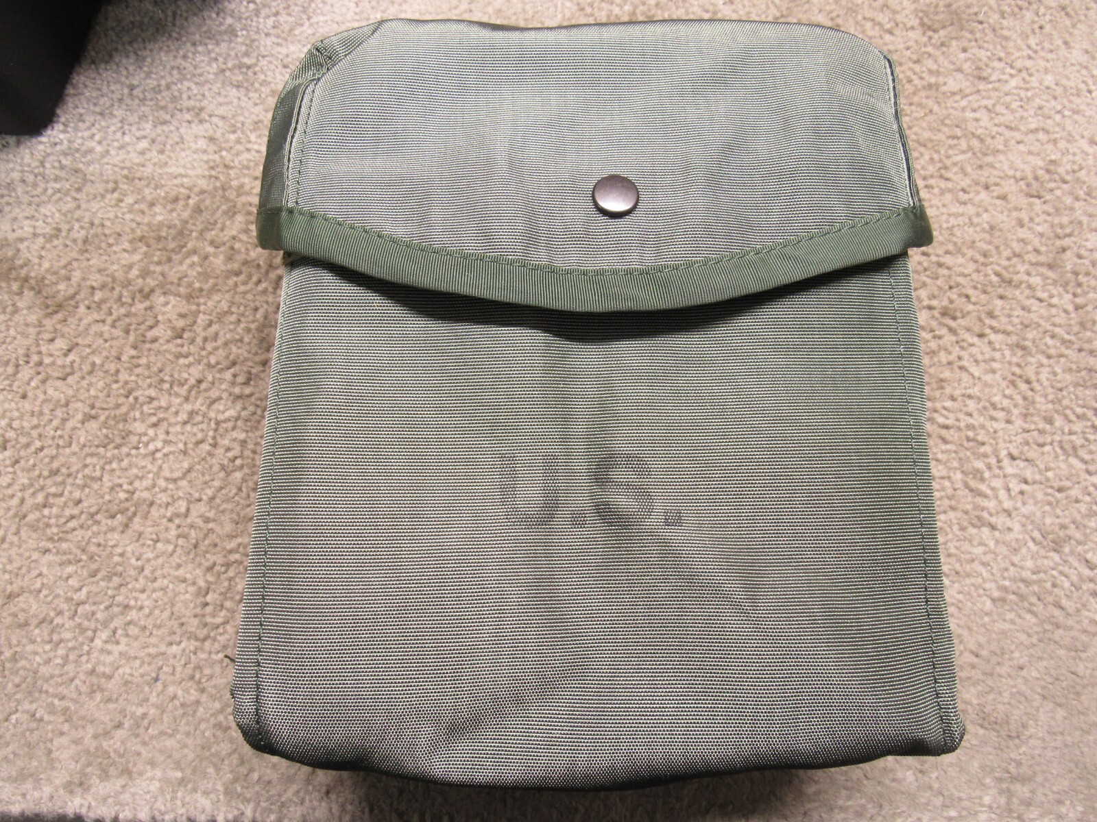 US Gunner Pouch Case w/ Alice Clips Old School OD Nylon 200 rd New Old Stock