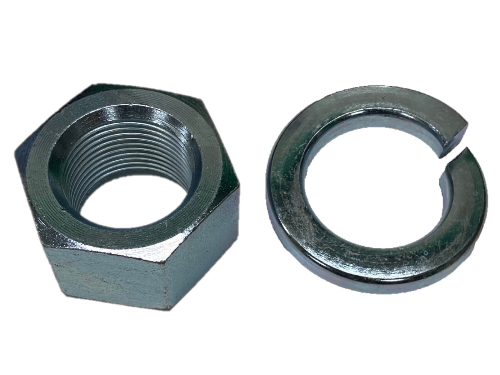 HITCH BALL HARDWARE (2 SETS) Nut Lock-Washer 1-1/4" Fine Thread Zinc TRAILER