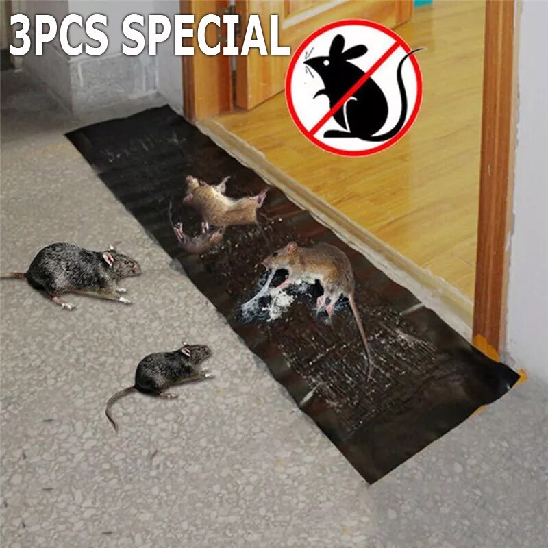 3 Pack Large Mice Mouse Glue Traps Rodent Catcher Rat Board Indoor Super Sticky