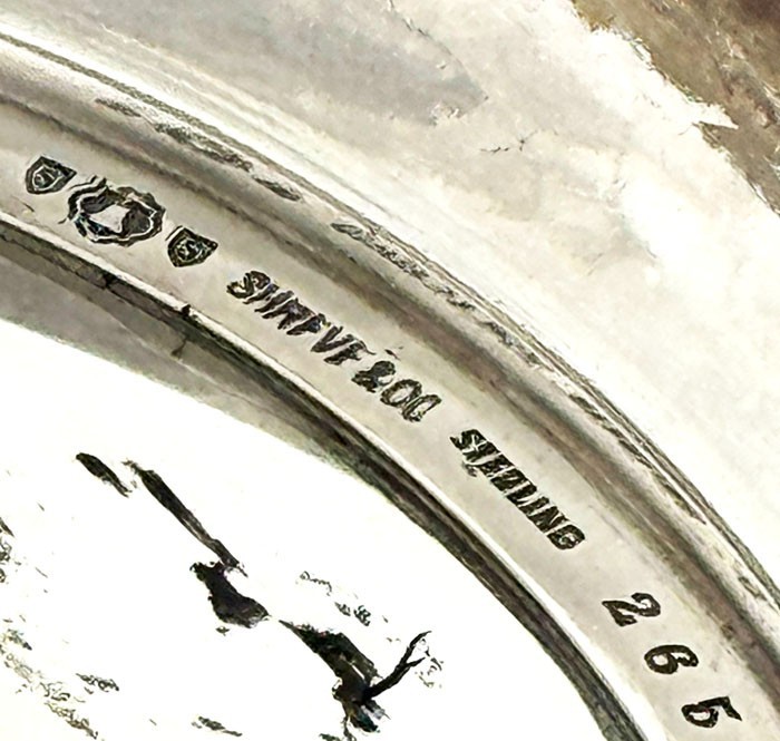 Rare SHREVE Hammered Sterling WINE Champagne BOTTLE HOLDER