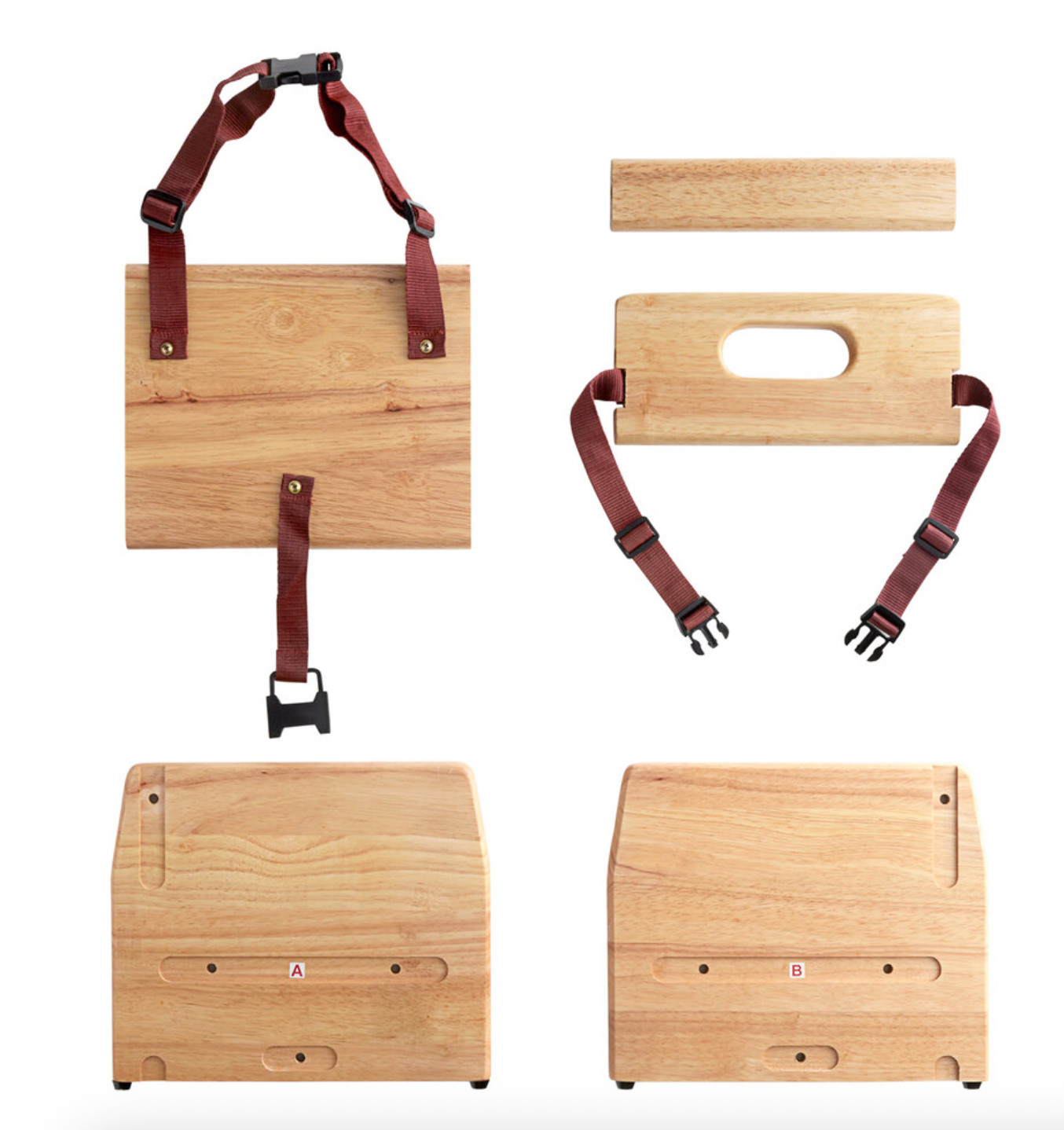 Restaurant Children Booster Seat in Natural Wood Finish - For Commercial Use