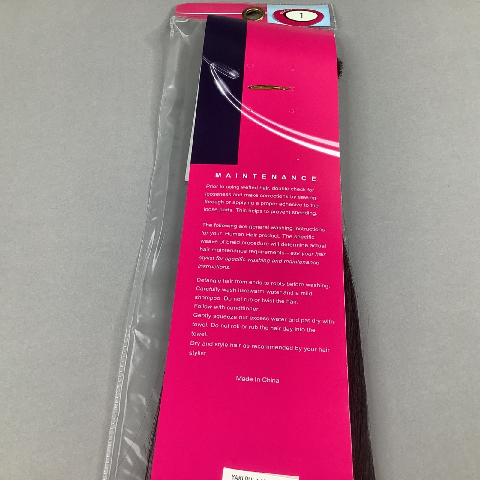 2 Packs 18” #1 Jet Black Yaki Bulk Micro Braiding Blend Hair by Harmony