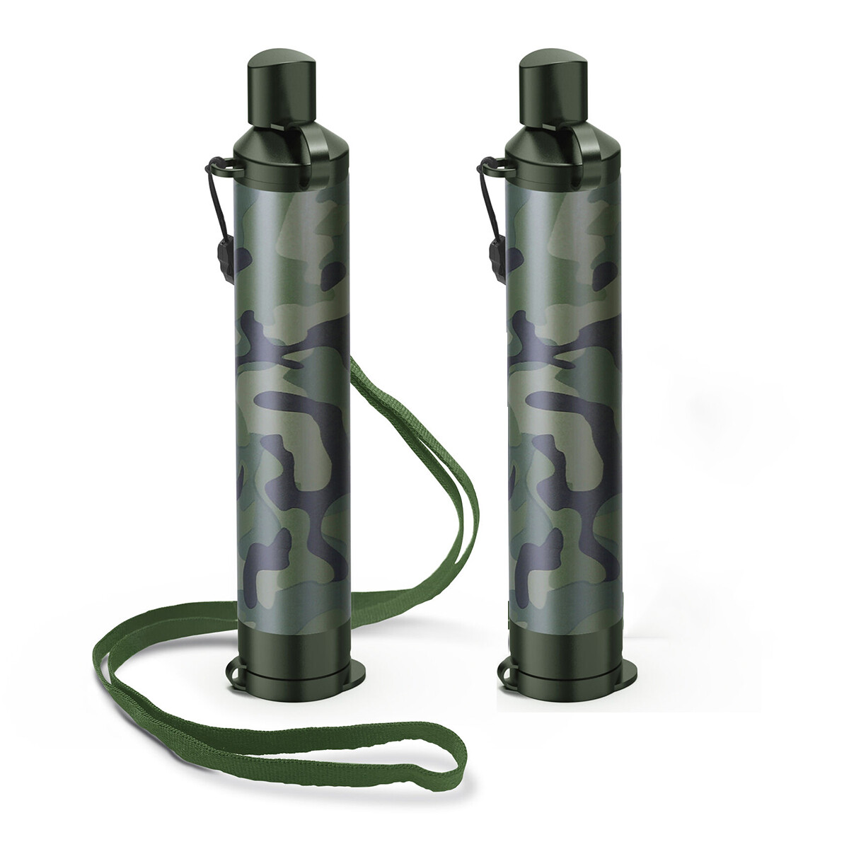 Hand-Pump Water Purification System Portable Water Filter Straws Kit for Camping