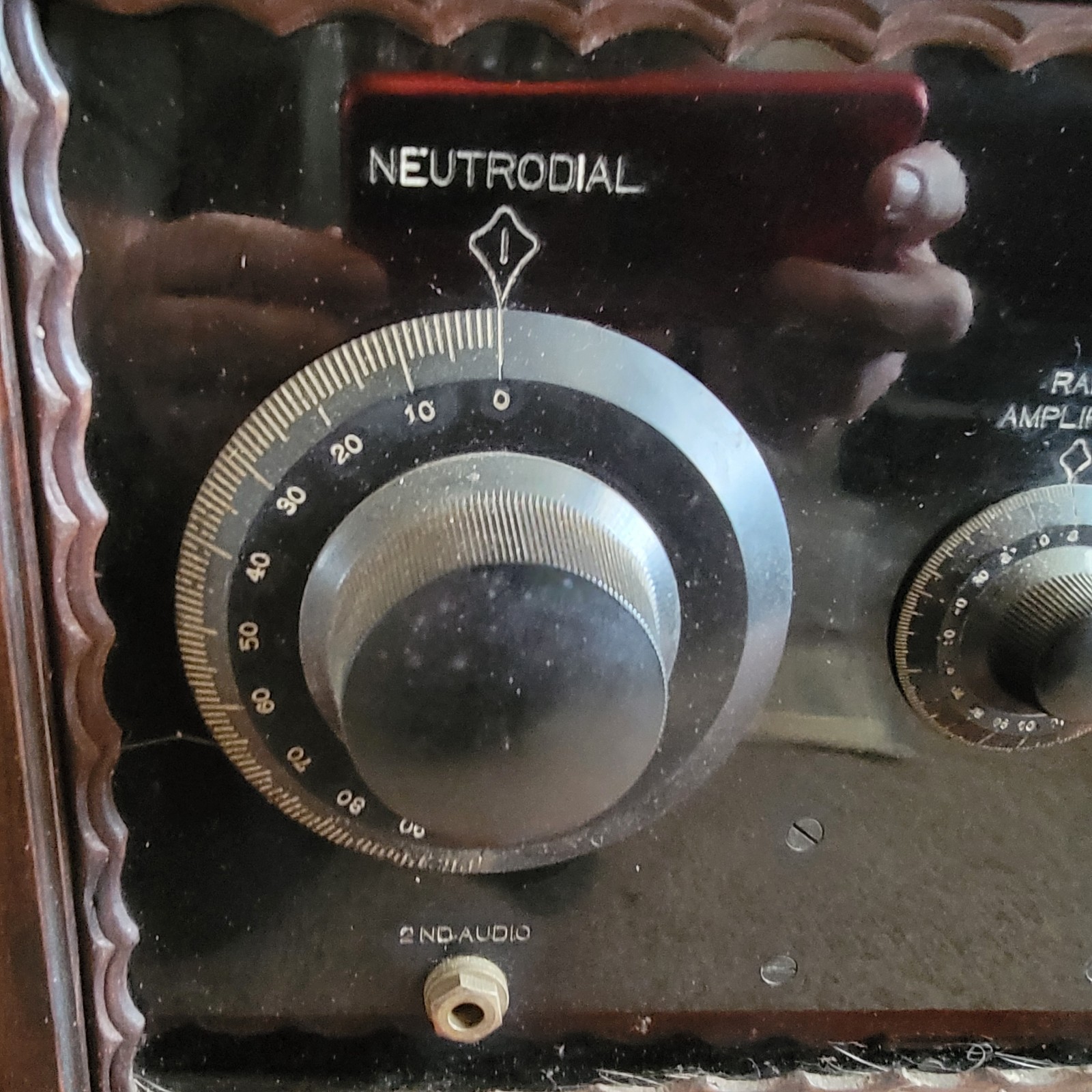 Antique Silvertone King-Hinners NEUTRODYNE in Wood Case 1924 Untested