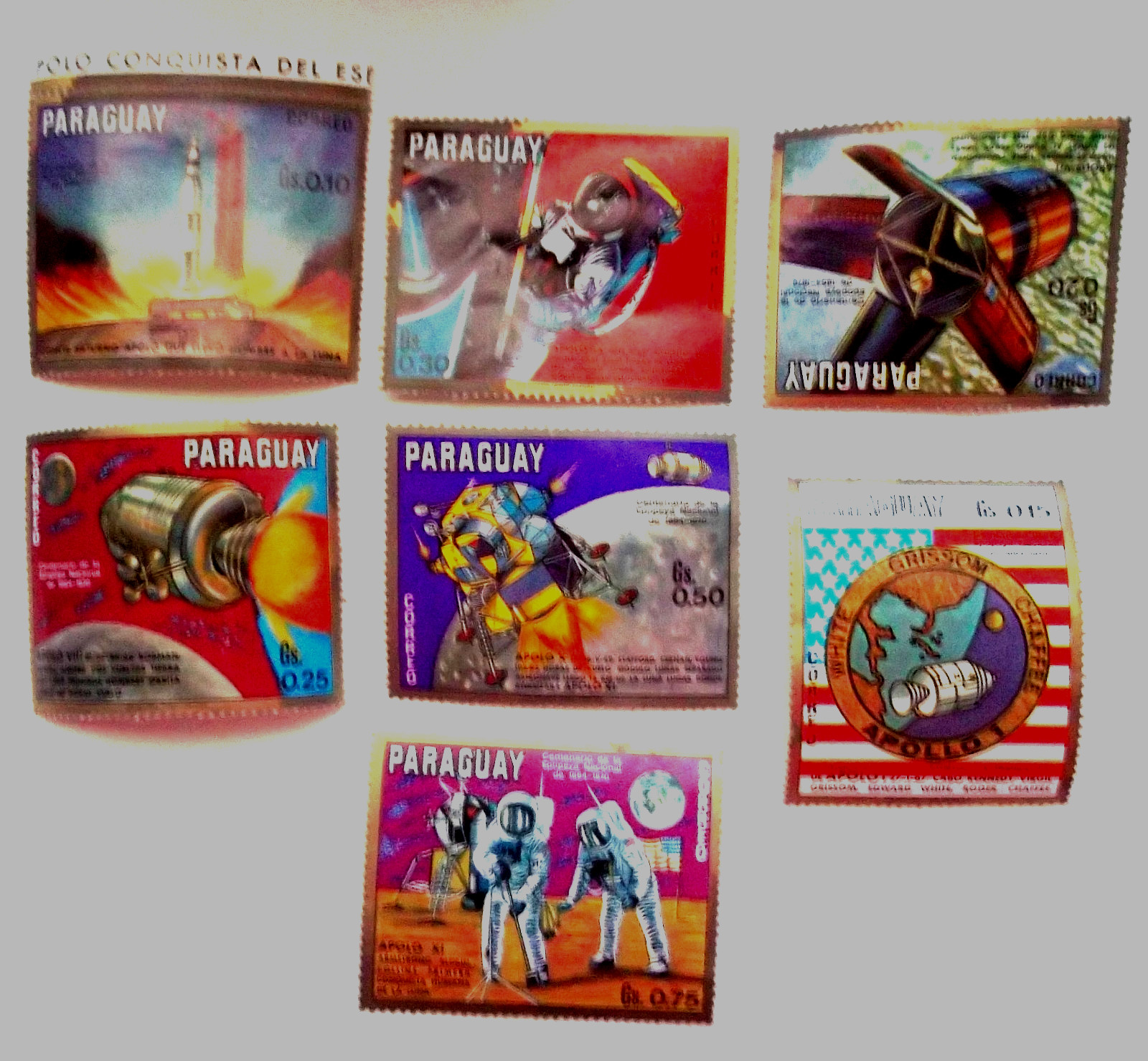 Paraguay Stamps - Apollo Space Program - Set of 7 - MNH OG- FREE shipping