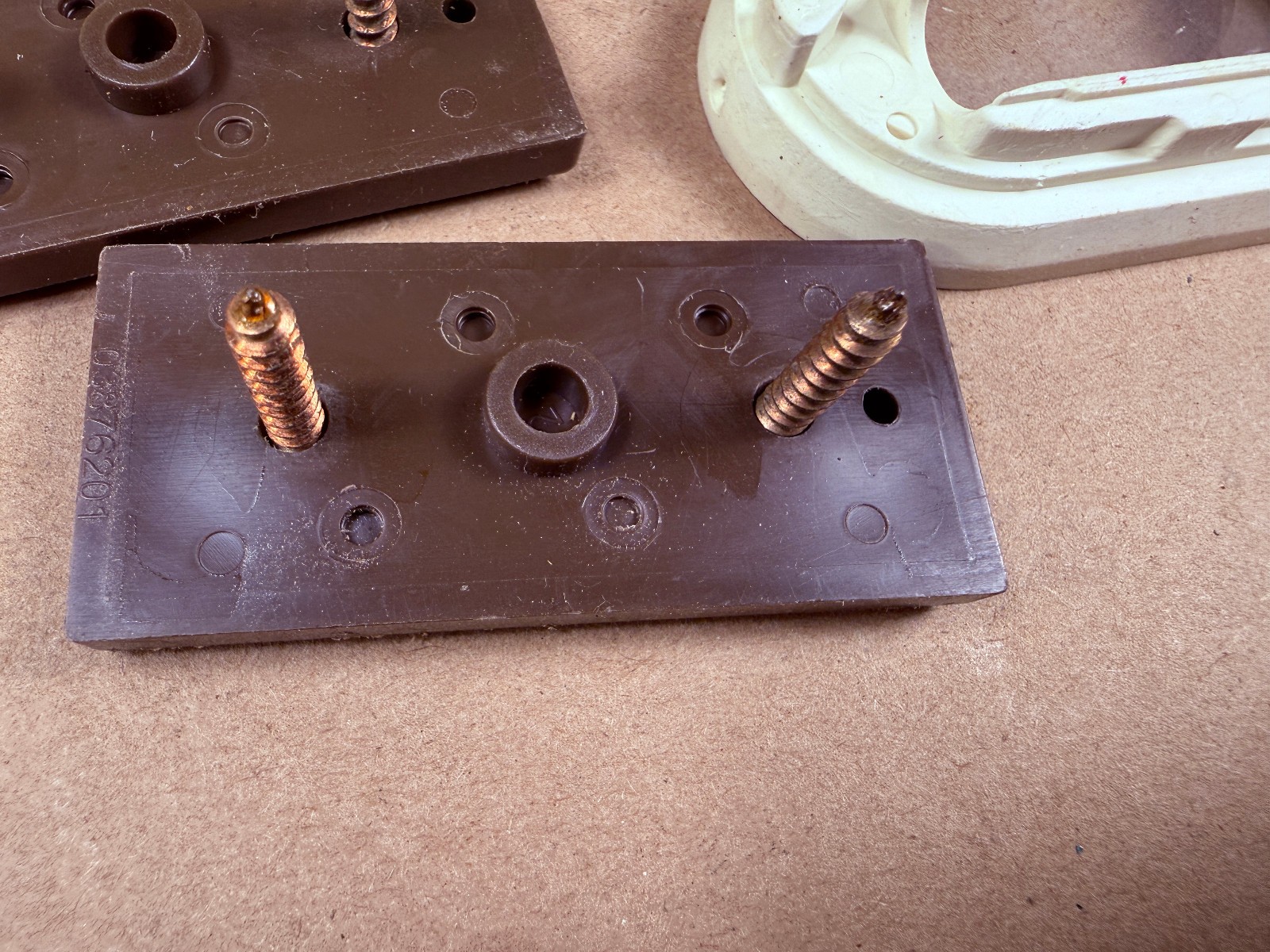 Set of Vintage Stanley Level End Plates Caps with Vial Covers and Surrounds