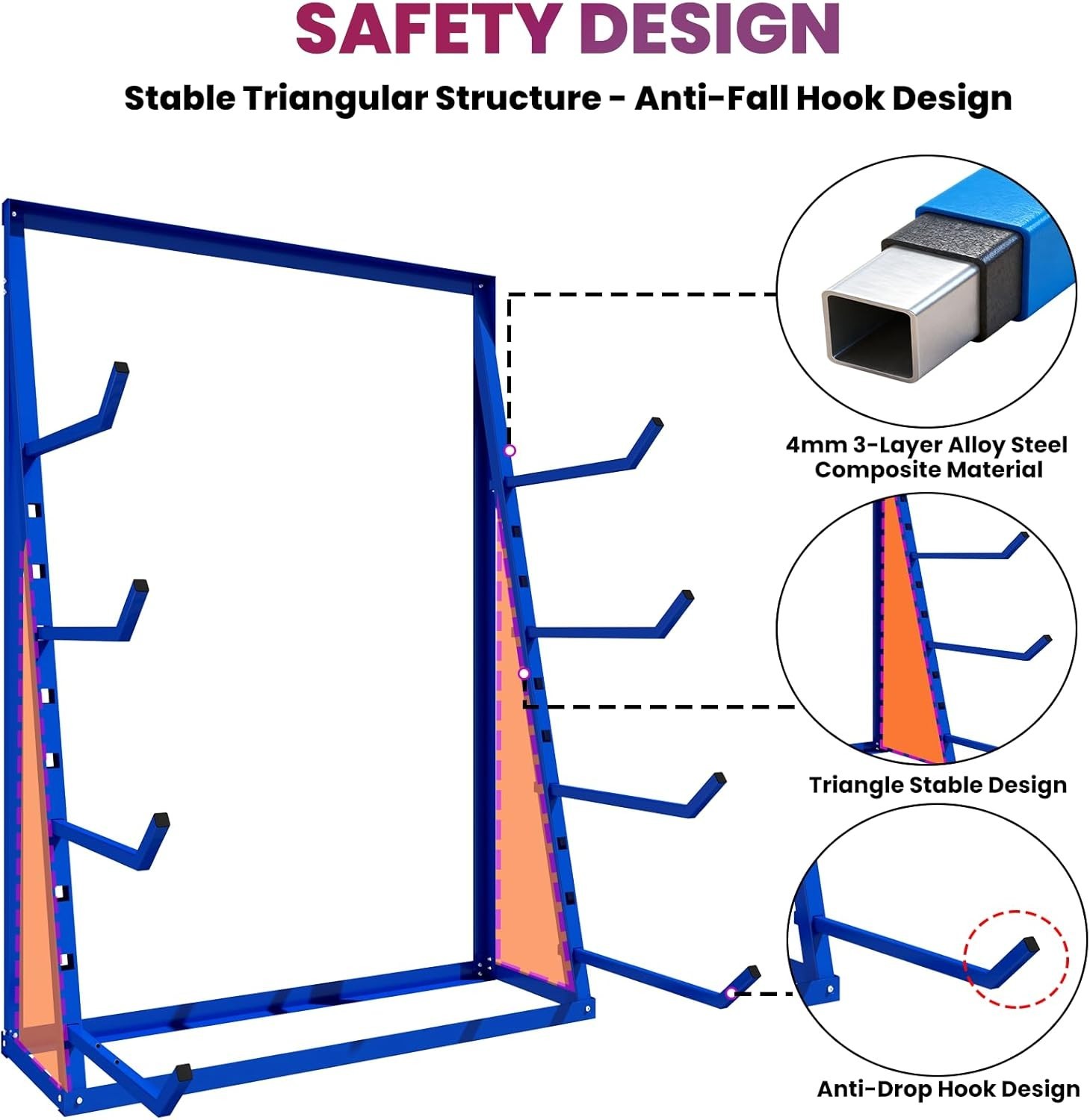 48x16x62IN Heavy Duty Pipe Lumber Organizer Shelf 2400lb Lumber Storage Rack NEW