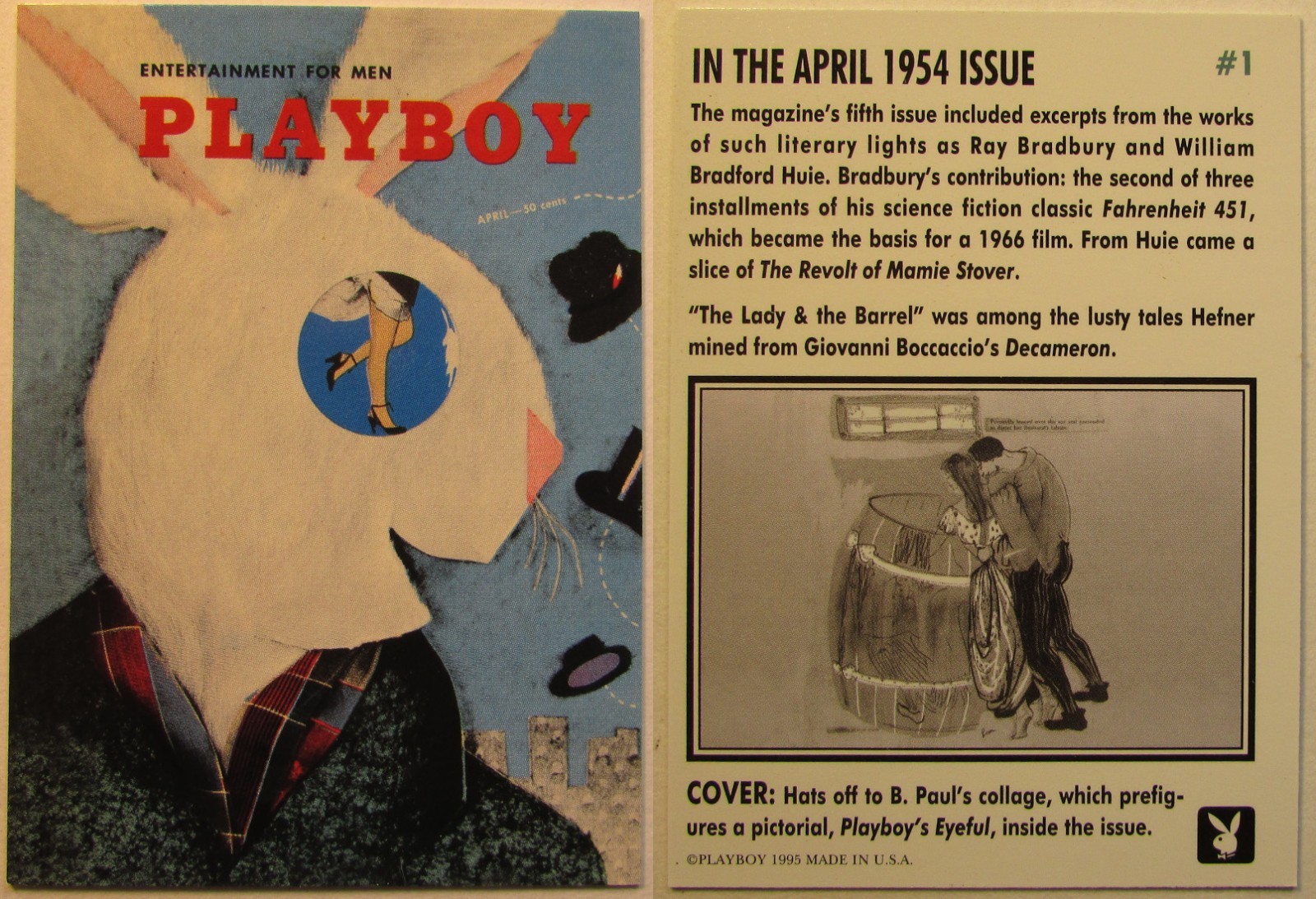 Playboy Centerfold Cards April Edition - sold singly - take your pick