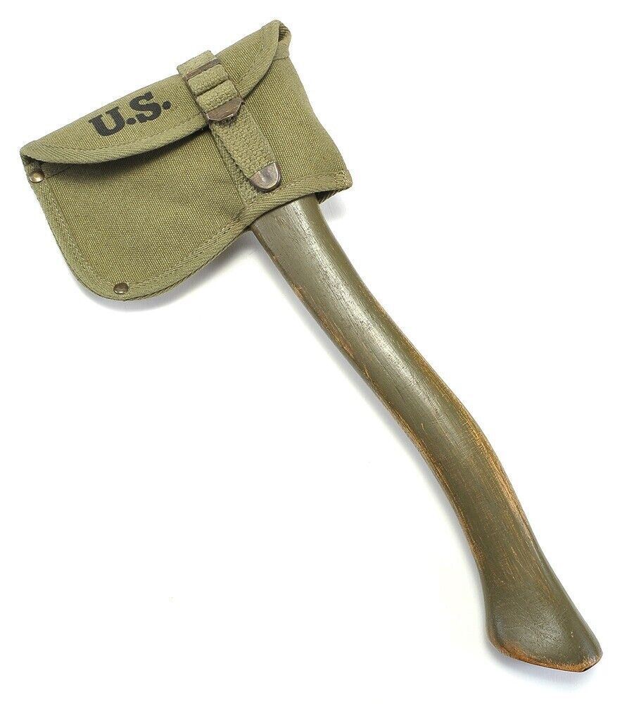 US WW2 Military Hatchet Ax cover OD marked "JT&L 1944"