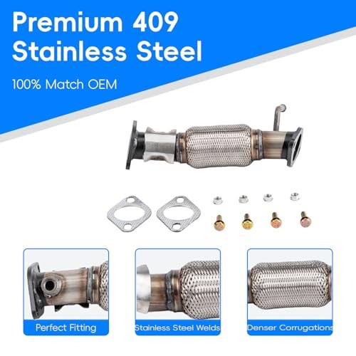 Stainless Steel Exhaust Flex Pipe Fit For 2010 for Forte / Forte Koup 2.0L,2.4L