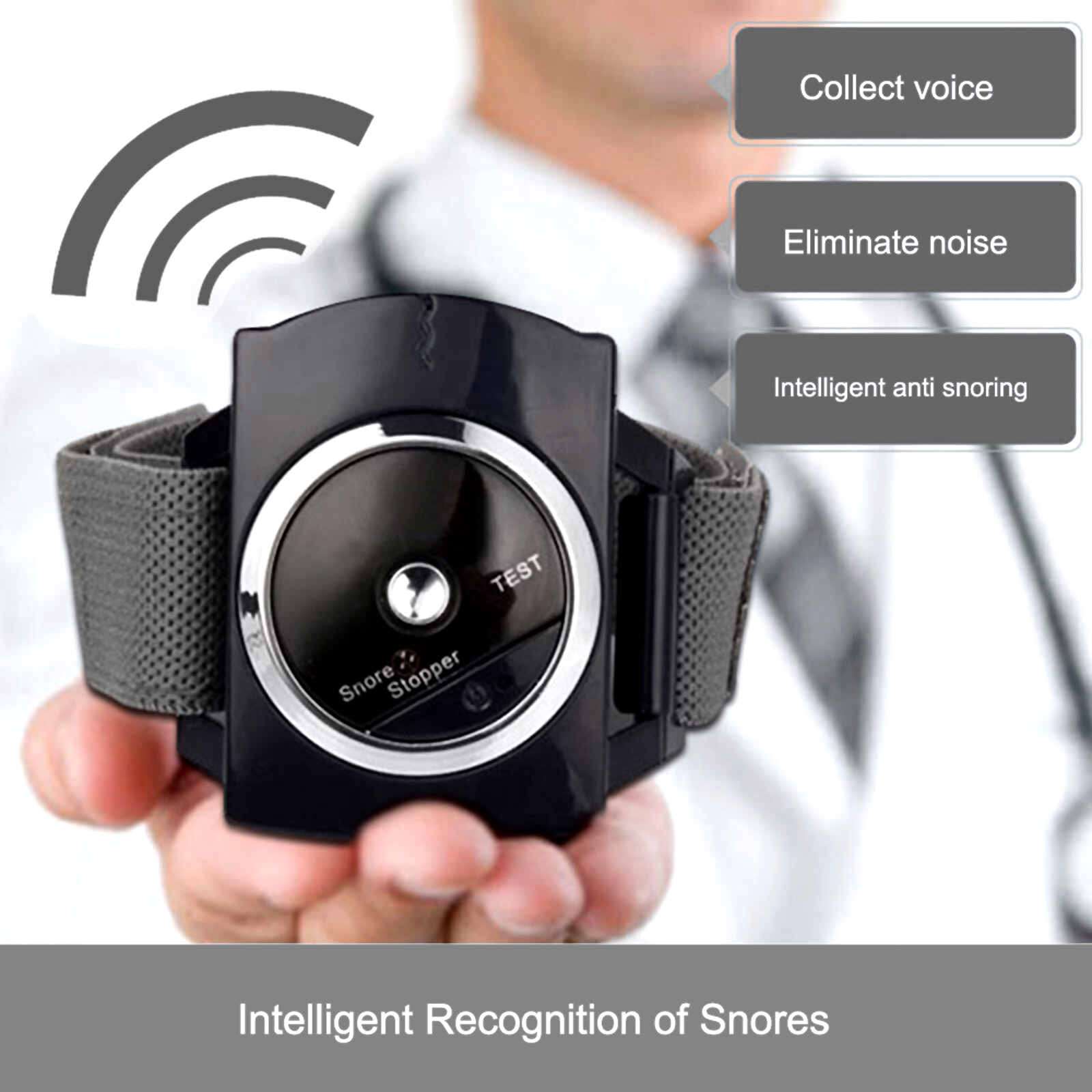 Anti-Snore Wristband Snore Stopper Sleep Connection Bracelet Device Snoring USA