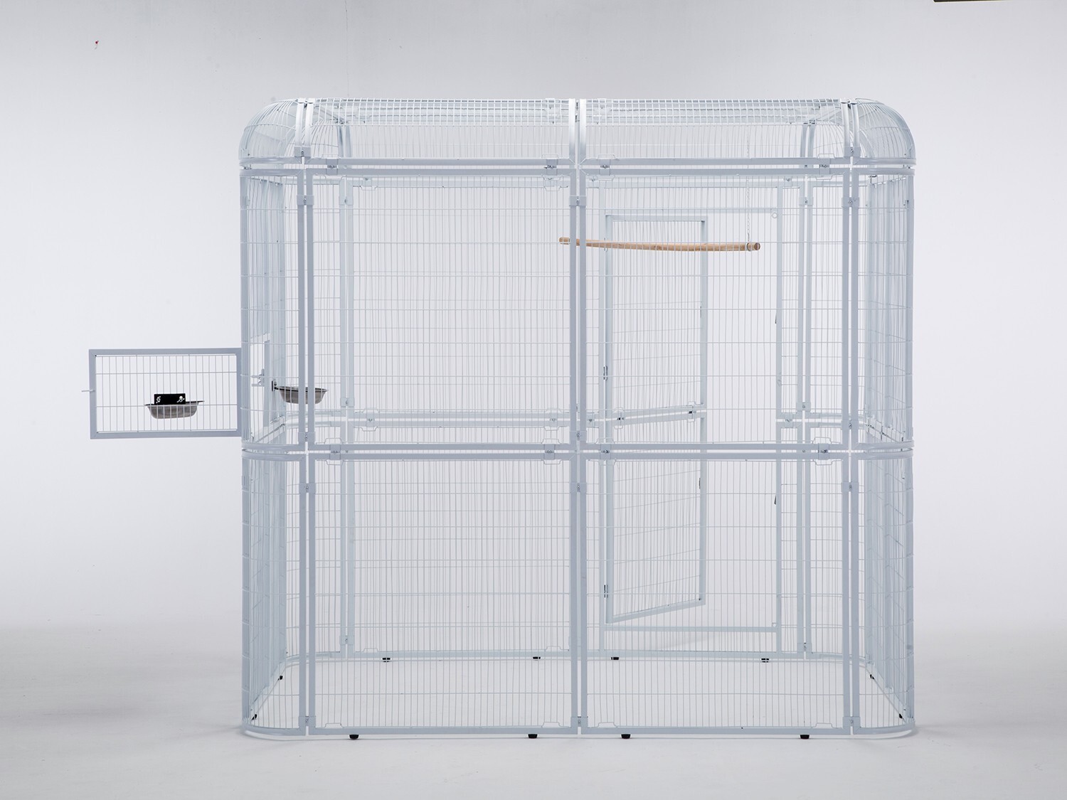 80" Large Walk In Iron Flight Bird Cage Parrot Macaw Finch Outdoor Aviary White