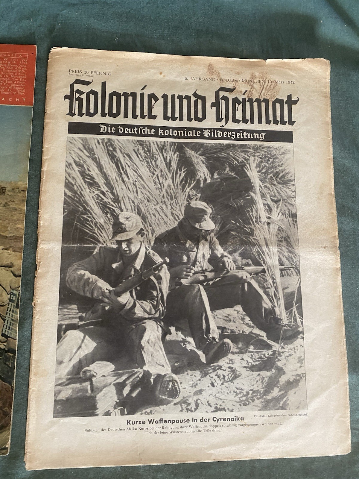 Vintage Original WW2 Magazines Rare Afrika Korps Motorschau Art