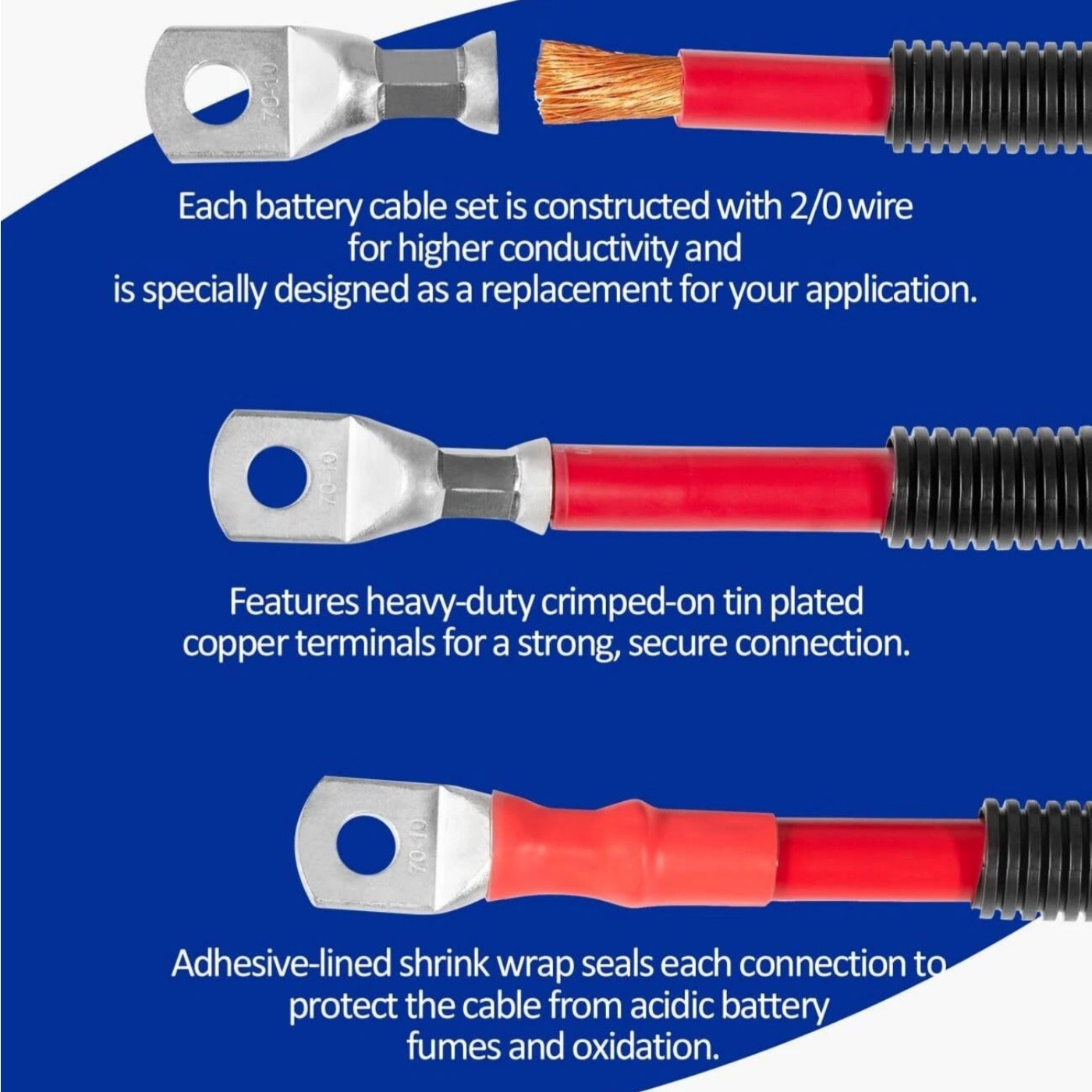 For 2003-2007 Cummins Dodge RAM Truck Gen 3 5.9L 24 Valve Battery Cable Wire Kit
