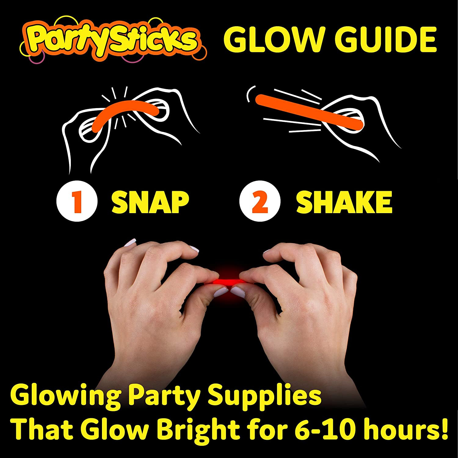 Mini Glow Sticks 200 Pack Glow-In-The-Dark Small, for Easter Eggs, 5 Colors, Neo