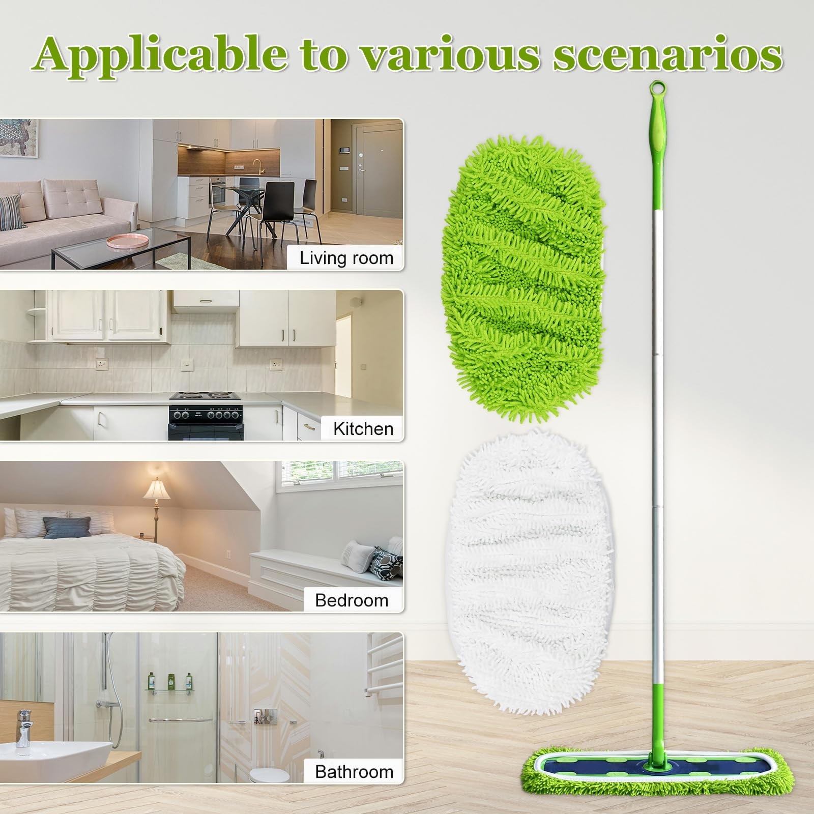 XL Mop Pads Compatible with Swiffer XL Sweeper, X-Large Dry Sweeping Cloths, ...