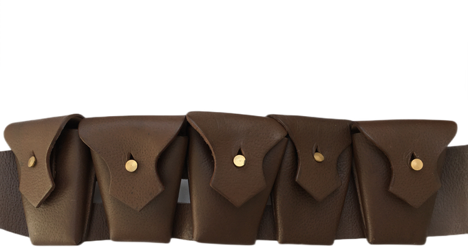 Warcraft Exports 1903 Pattern Leather Five Pocket Bandolier for Jawa Costume
