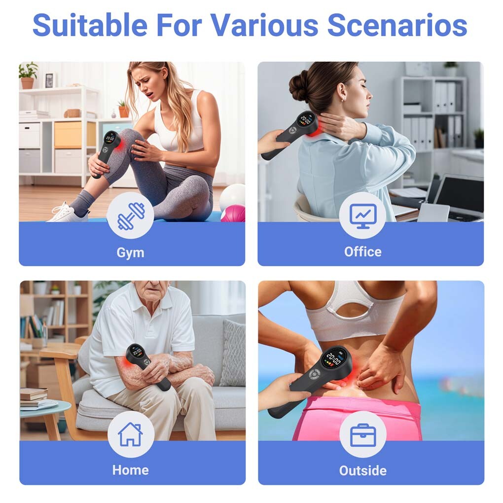 Medical 1760mW Cold Laser Therapy Device Class4 Human Horses Dogs Pain Relief