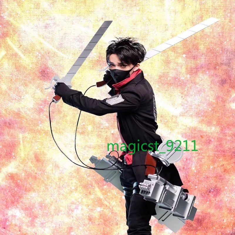 Attack on Titan Anime 3D Maneuver Gear Cosplay Prop Set Blade Wearable Halloween