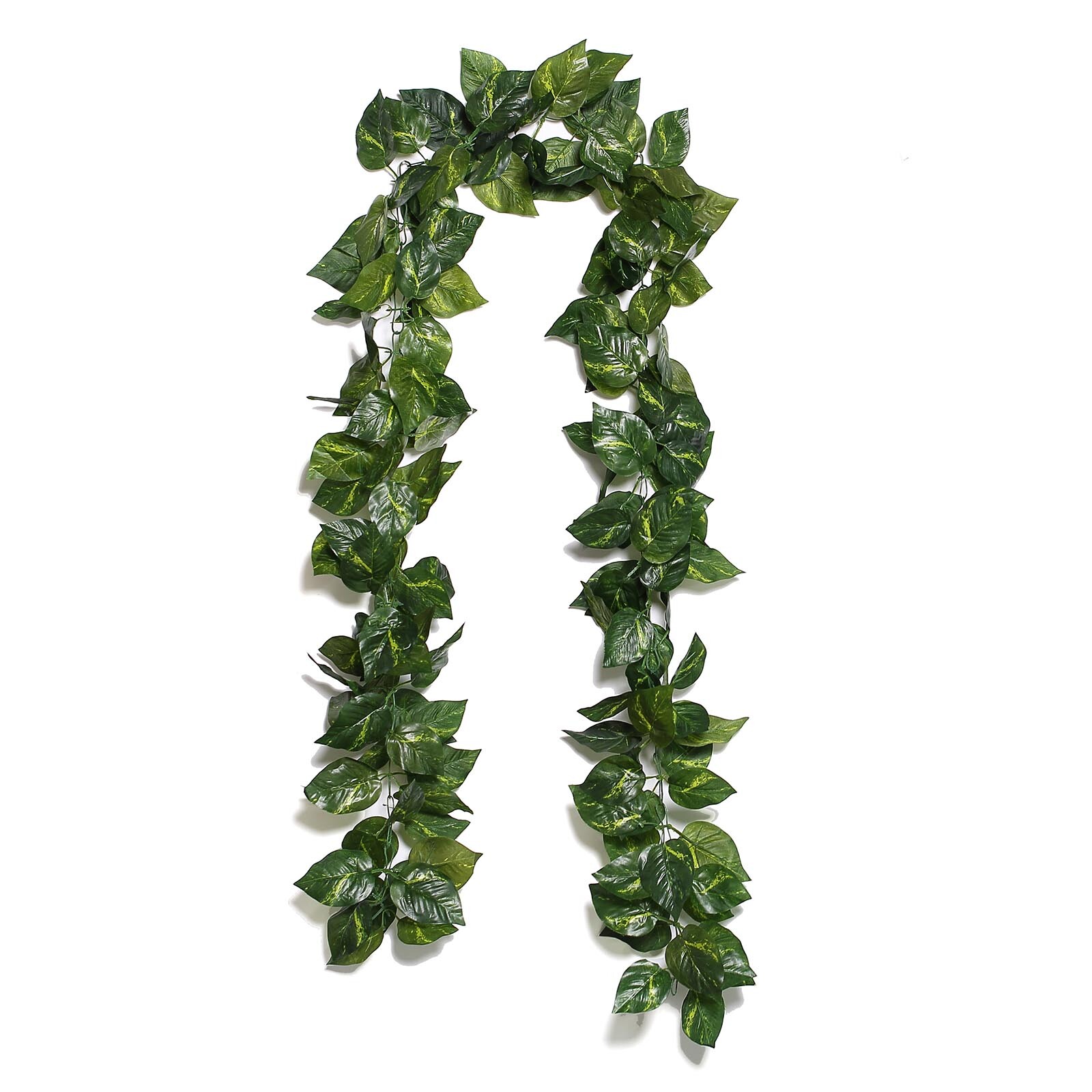 8 ft 3D Green Artificial Pothos Greenery CHAIN GARLAND Wedding Home Decorations