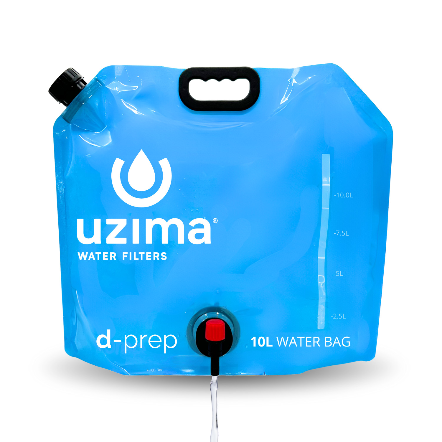 Uzima D-Prep Blue Emergency Water Bag – 10L Collapsible Water Container