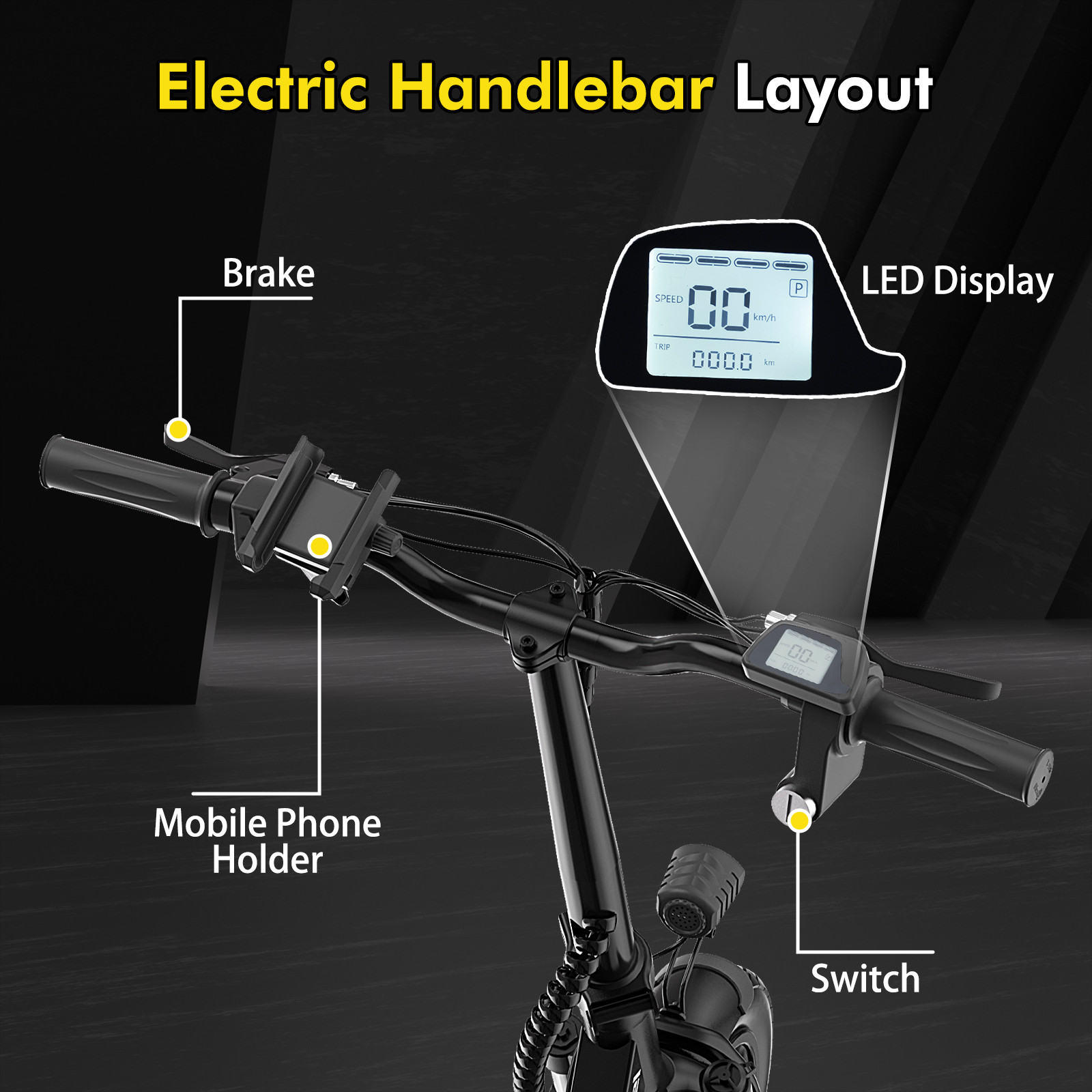 Bodywel Electric Scooter with Seat Adults E Scooter City Commuter Ebike 20MPH