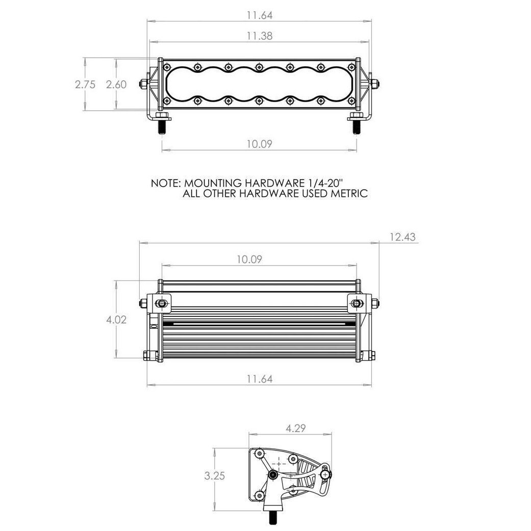 Baja Designs® OnX6+ 10" LED Light Bar Shock Tower Kit for 24+ Can-Am Maverick R