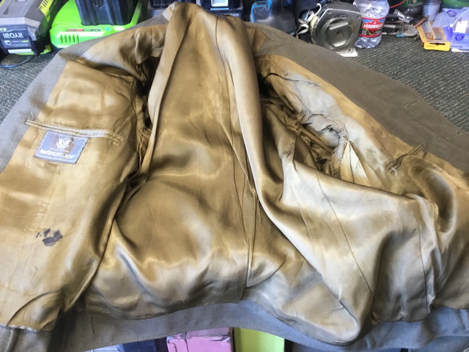USAAF IKE JACKET WITH INSIGNIA, SIZE 36 R